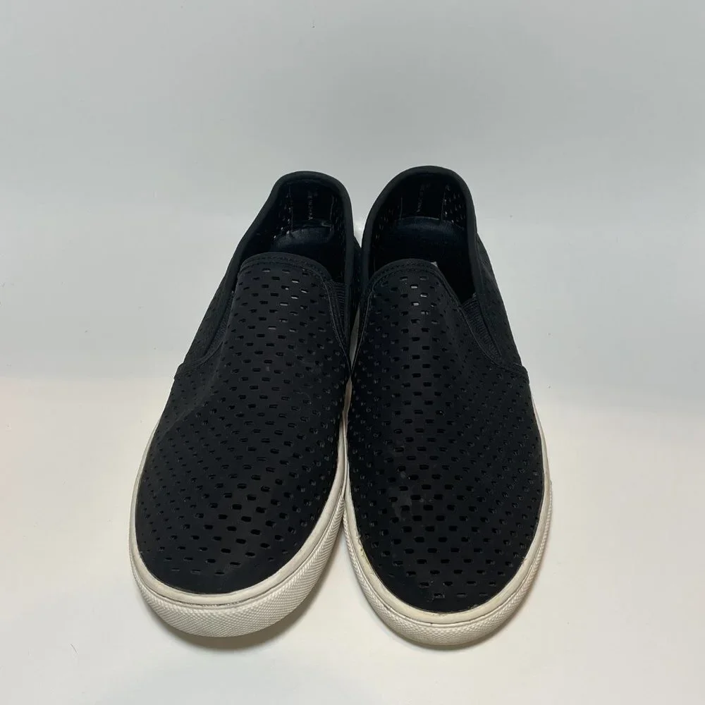 Steve Madden Women's Size‎ 9.5B Perforated Black Slip On Sneakers